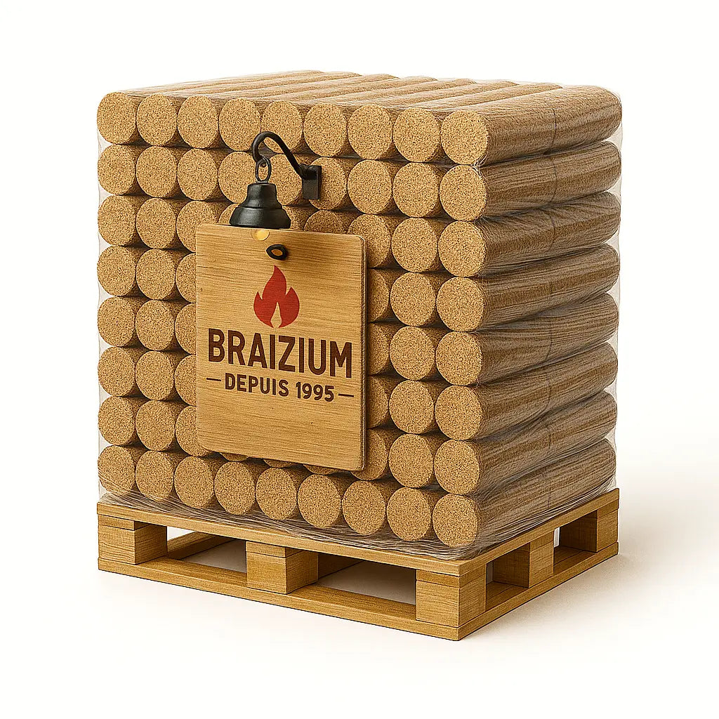 Palette de bois densifié premium ~ 104 packs